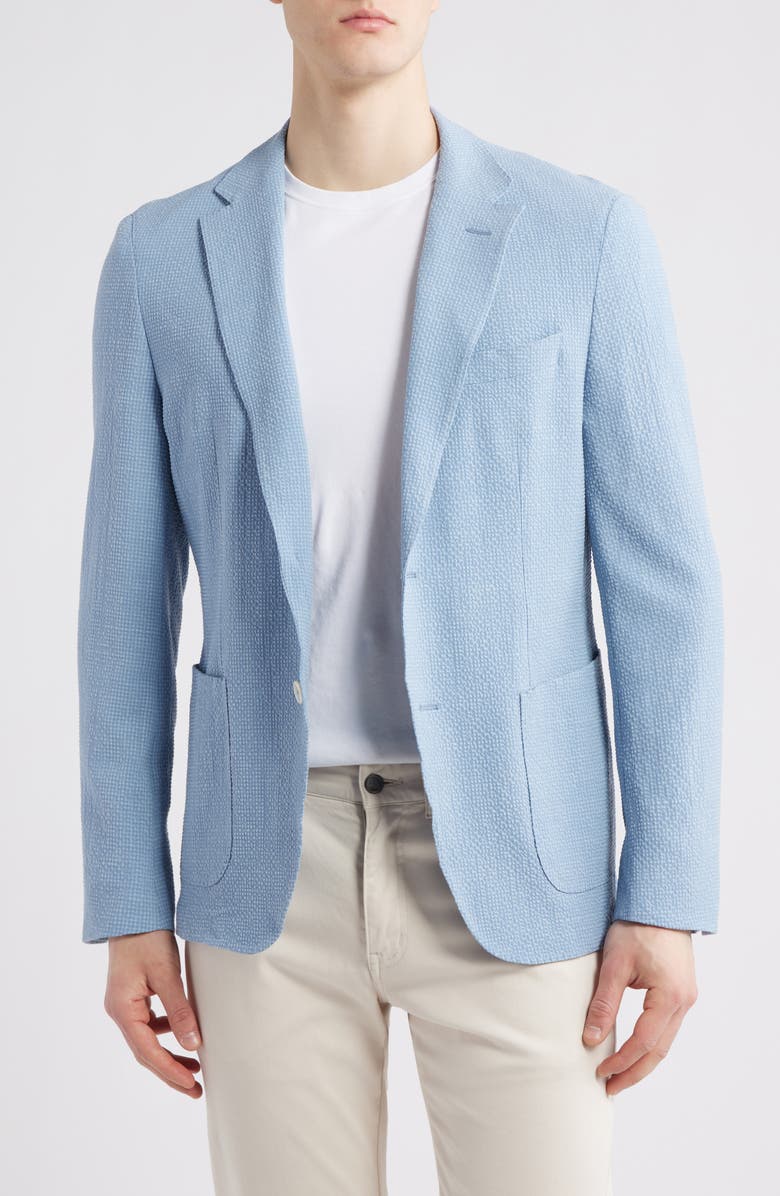 BOSS Heston Soft Virgin Wool & Silk Blend Sport Coat, Main, color, Light Blue