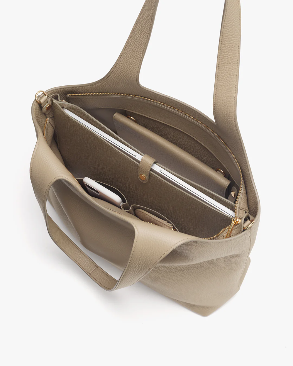 System Zipper Tote 16-inch, Alternate, color, Stone