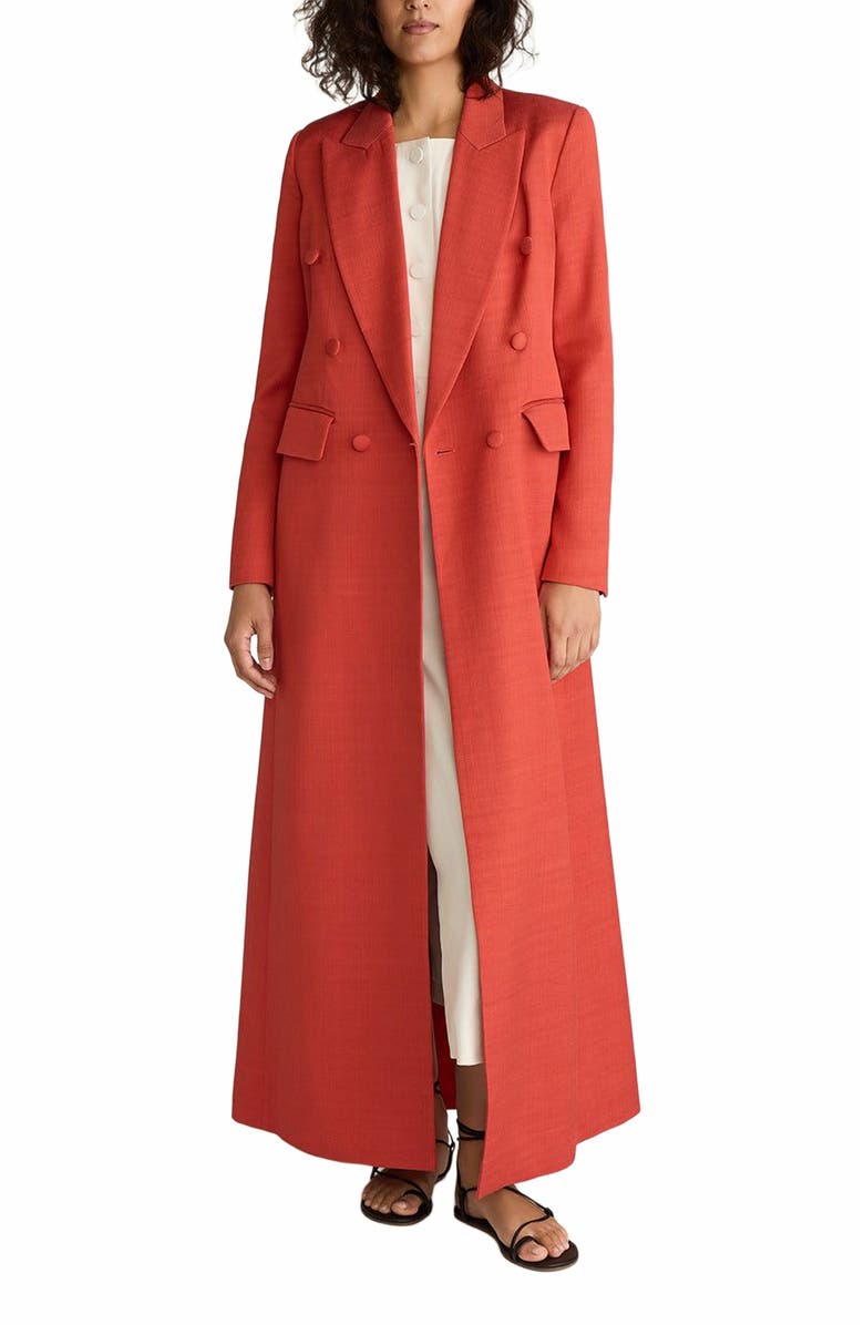 Rebecca Taylor Viscose Slub Blazer Coat, Alternate, color, Apricot
