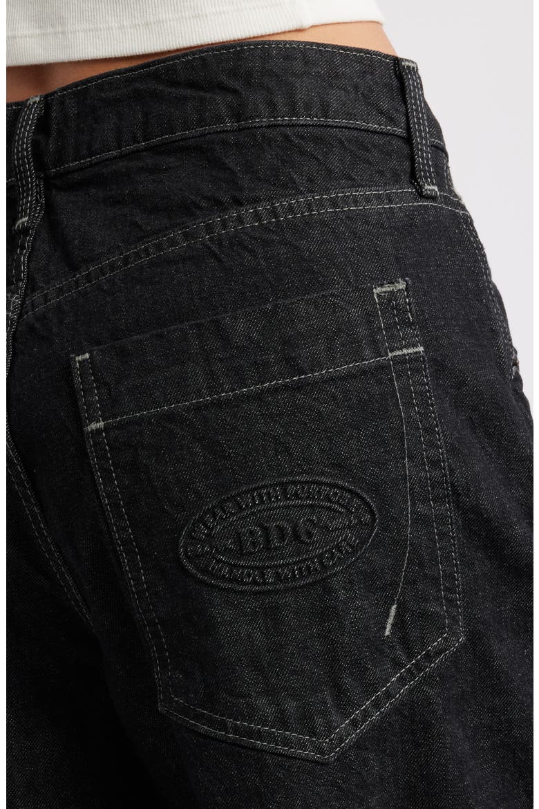 Jaya Low Rise Wide Leg Jeans, Alternate, color, BLACK