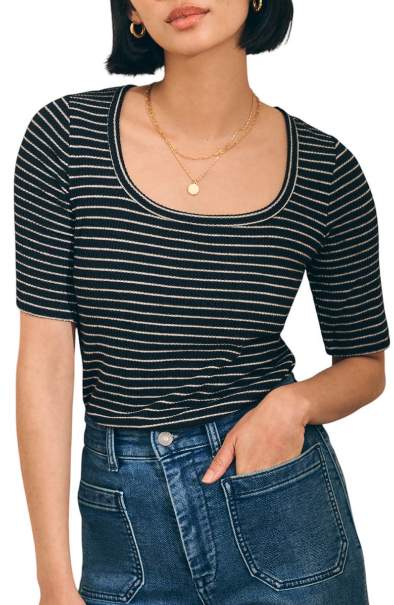 Faherty Legend Scoop Neck Rib Top, Main, color, 