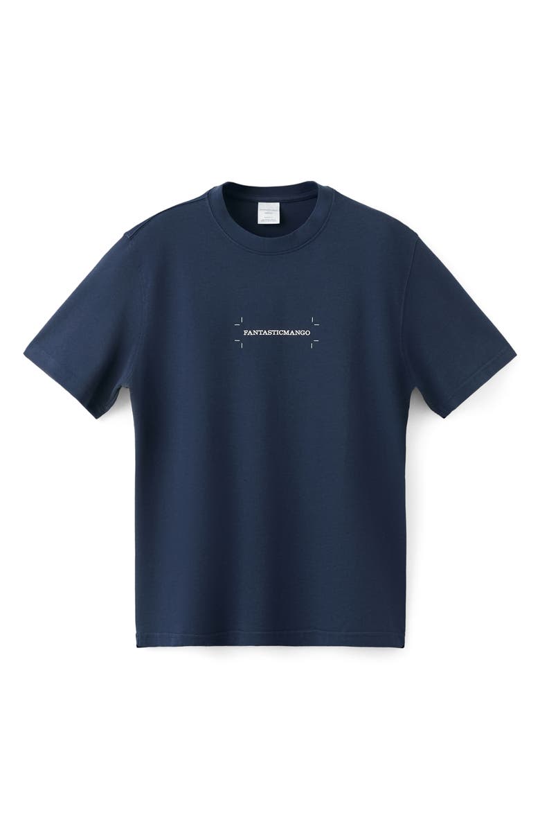 MANGO x Fantastic Man Logo Graphic T-Shirt, Alternate, color, Ink Blue