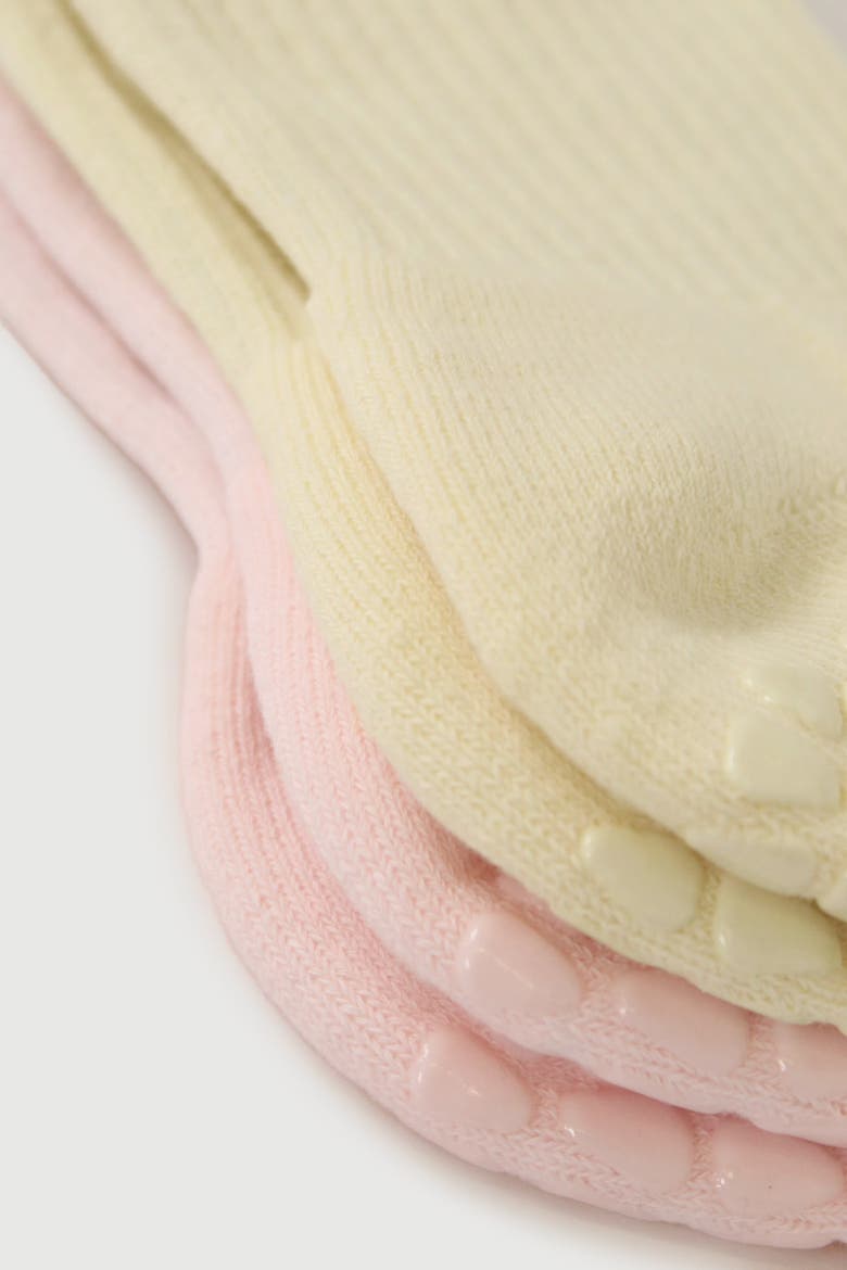 The Sorbet Set Grip Socks, Alternate, color, Primrose / Butter