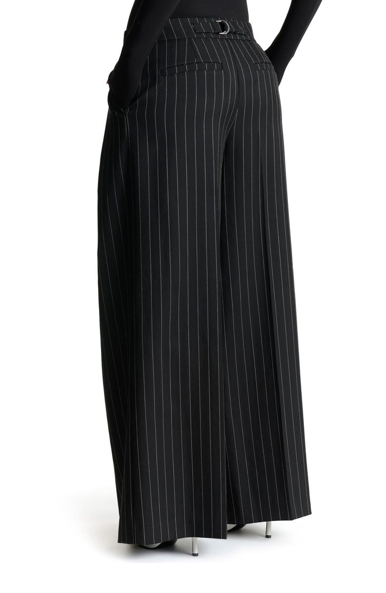 Naked Wardrobe Pinstripe Wide Leg Pants, Alternate, color,