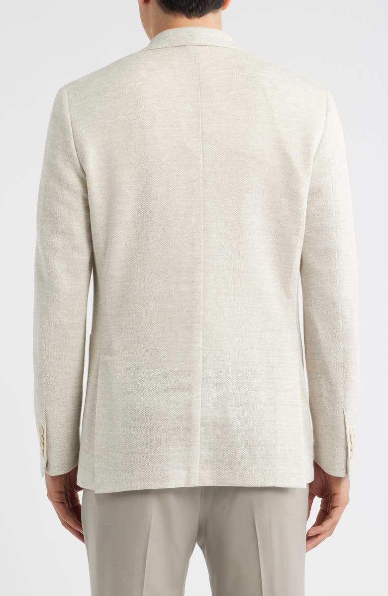 Jack Victor Hampton Tan Mélange Knit Linen Blend Sport Coat, Alternate, color, Sand