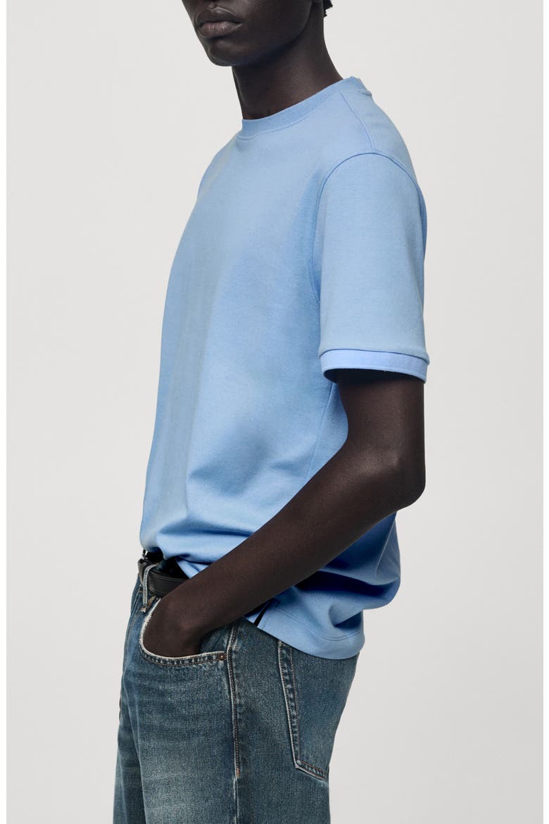 Regular Fit Cotton T-Shirt, Alternate, color, SKY BLUE