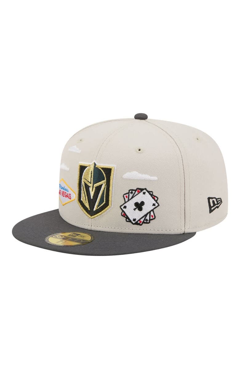 New Era Men's New Era  Tan/Black Vegas Golden Knights Localized City Icon 59FIFTY Fitted Hat, Main, color, Tan