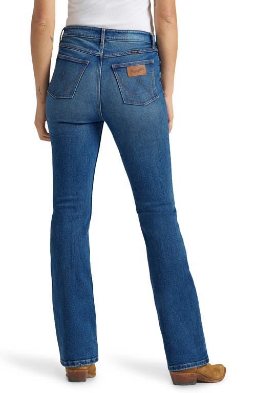 Wrangler High Waist Slim Bootcut Jeans In Blue