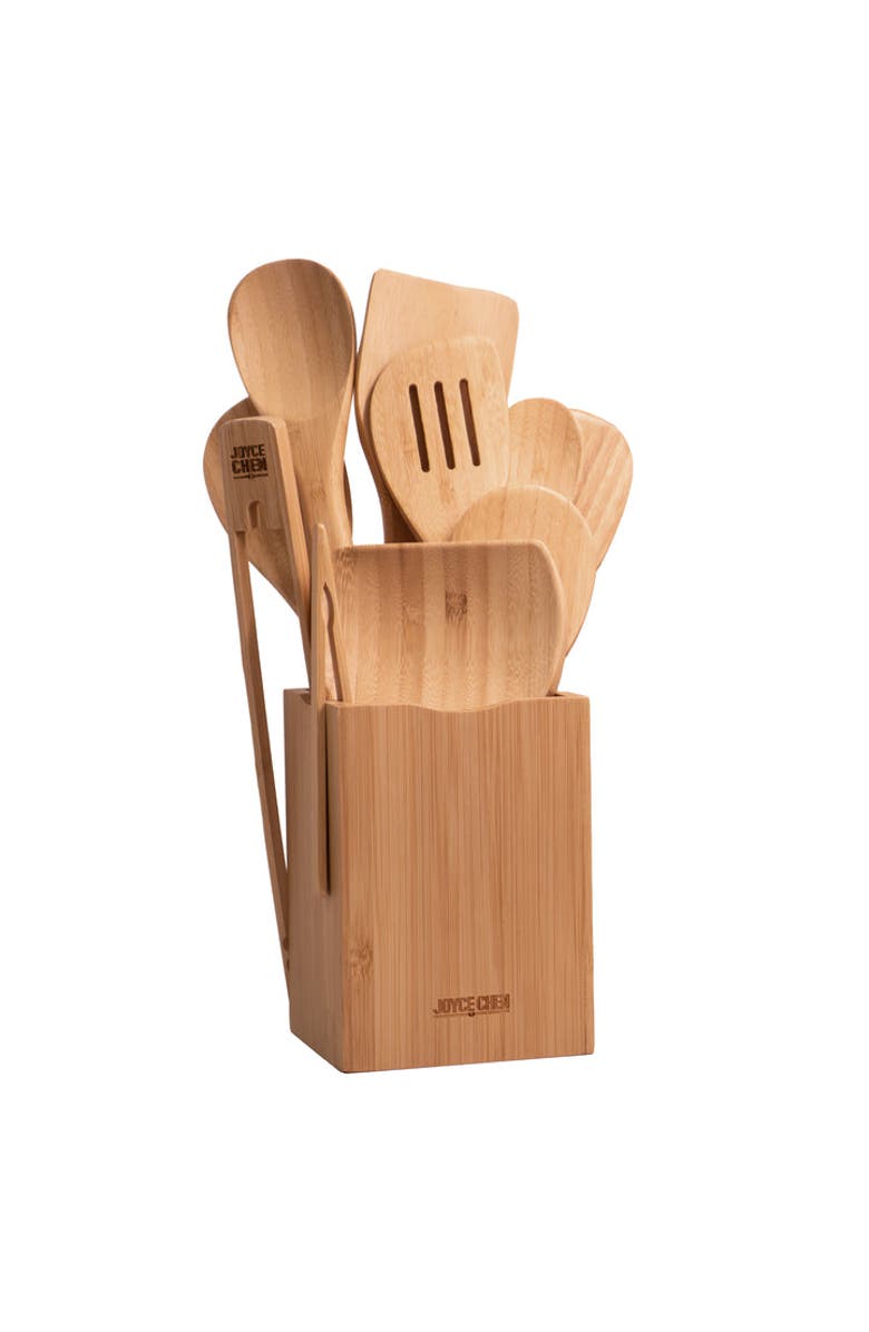 JOYCE CHEN 11 Piece Burnished Utensil Set, Main, color, Bamboo