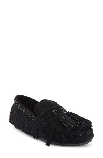 Kurt Geiger London Tassel Fringe Loafer In Black
