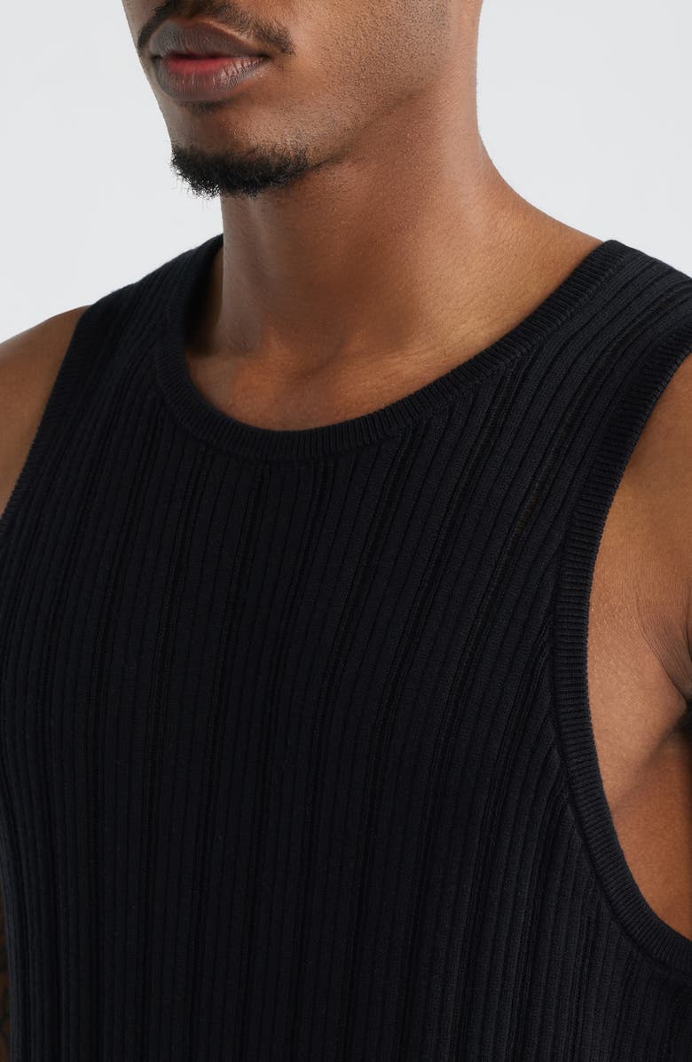 Open Edit Sweater Tank, Alternate, color, Black