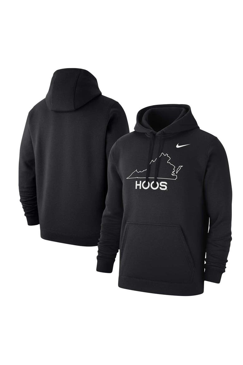 Men's Nike Black Virginia Cavaliers Dark Mode Fleece Pullover Hoodie, Main, color, Black
