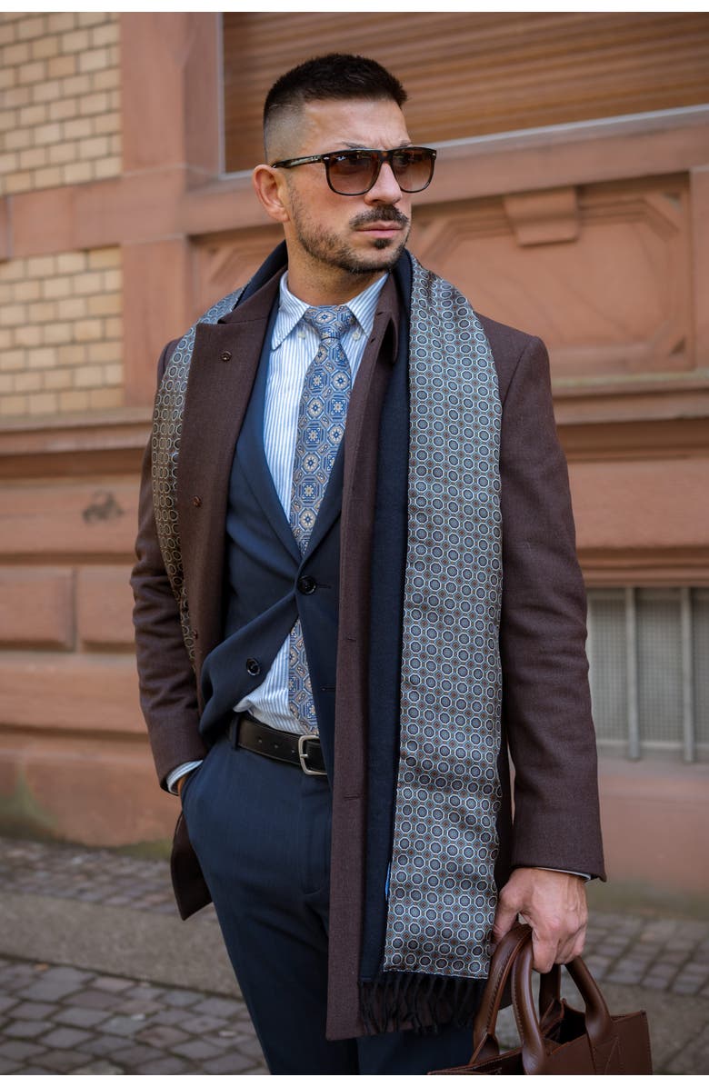 Elizabetta Trastevere - Wool Backed Silk Scarf for Men, Alternate, color,