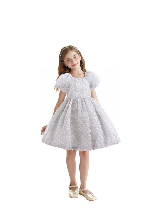 Sweet Cactus Textured Empire Dress In White