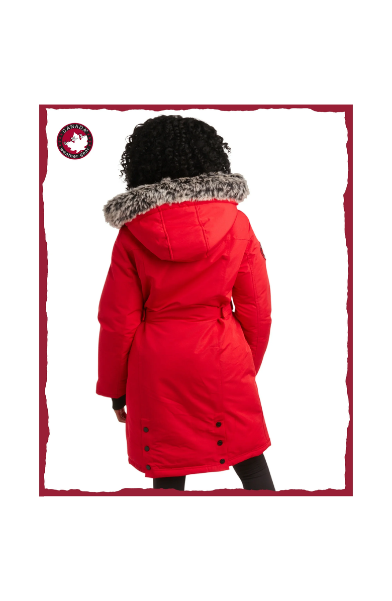 CANADA WEATHER GEAR Women's Long Winter Jacket, Alternate, color, Red