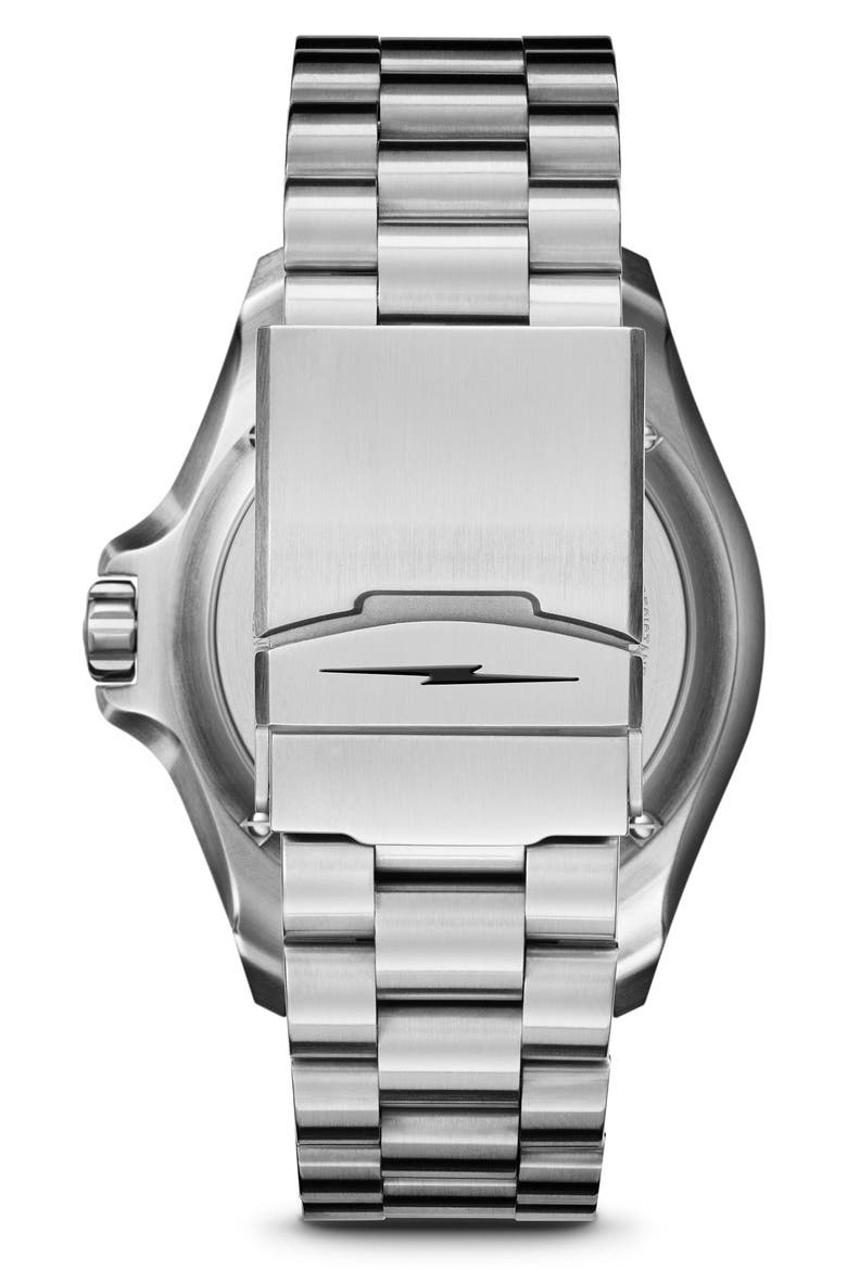 The Monster Automatic Bracelet Watch, 43mm, Alternate, color, SILVER/GREEN/BLACK