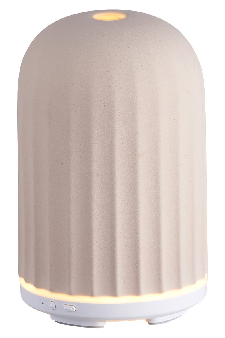 Ingrid Beige Ceramic Ultrasonic Diffuser, Alternate, color, BEIGE