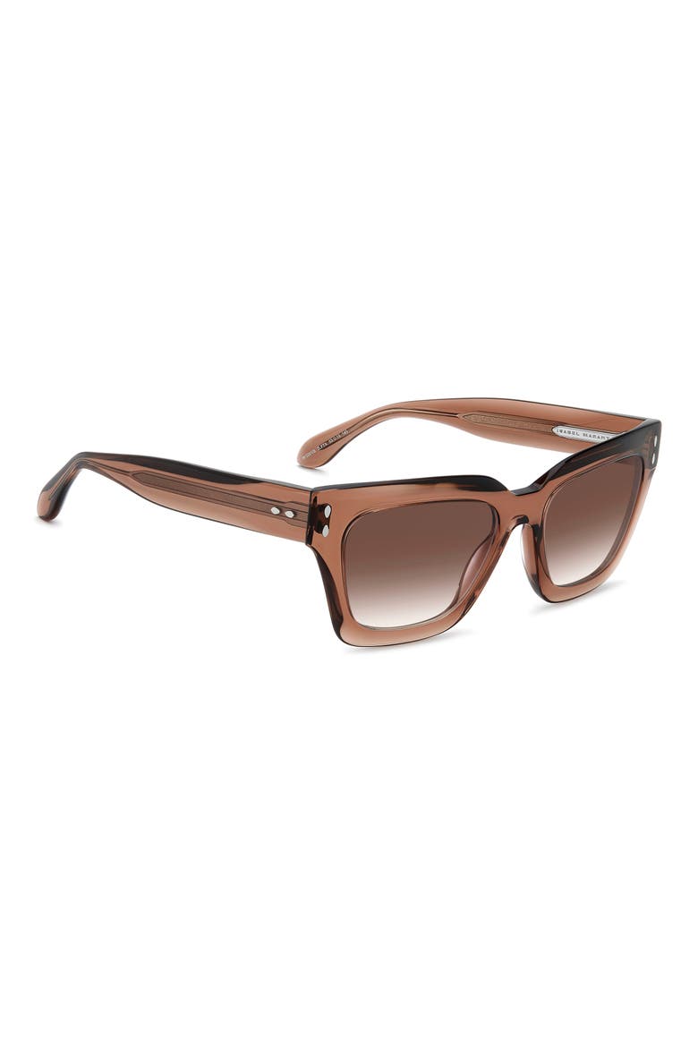 53mm Cat Eye Sunglasses, Alternate, color, BRICK/ RED SF