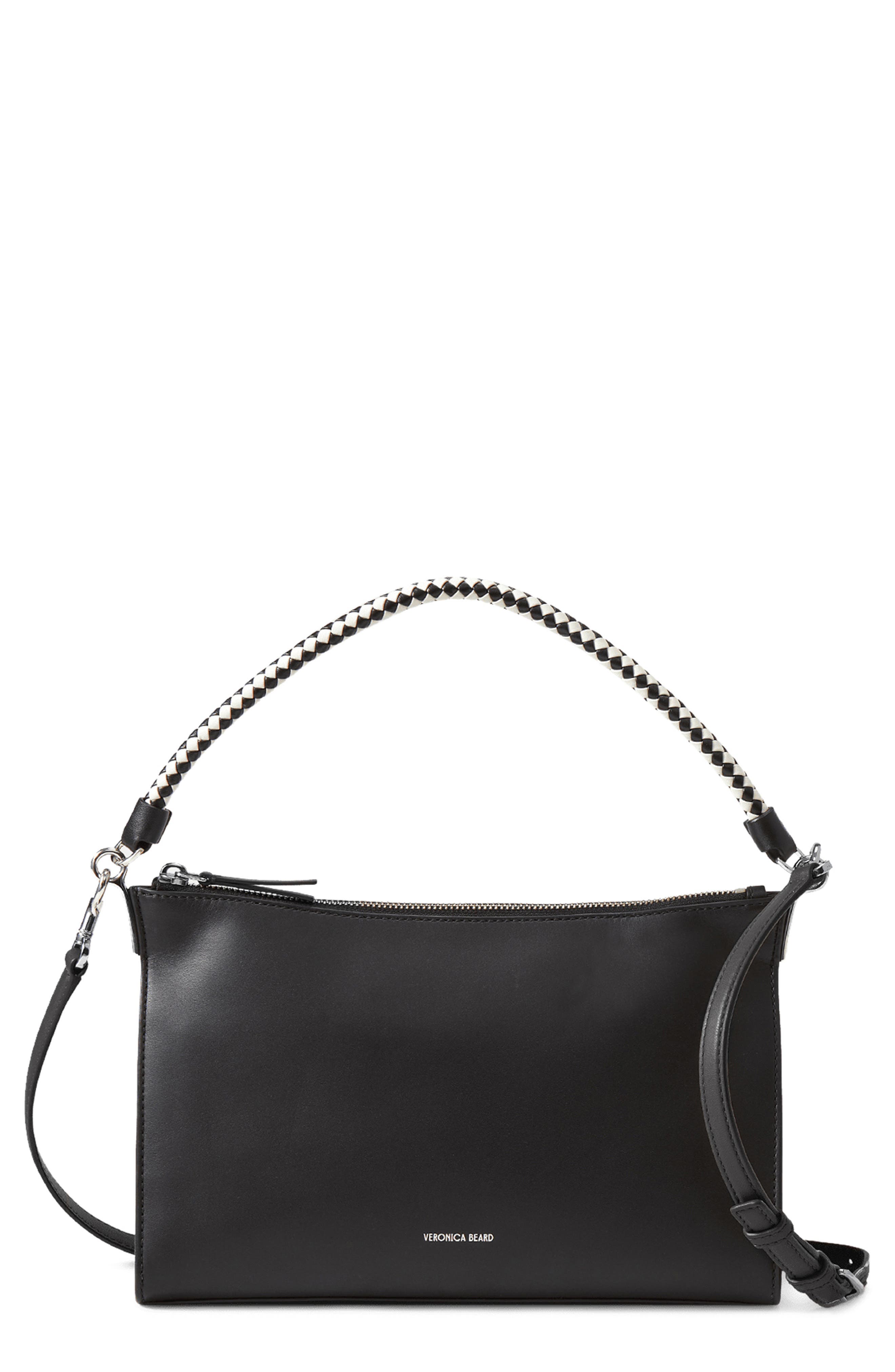 Veronica Beard Small Vida Shoulder Bag, Main, color, Black