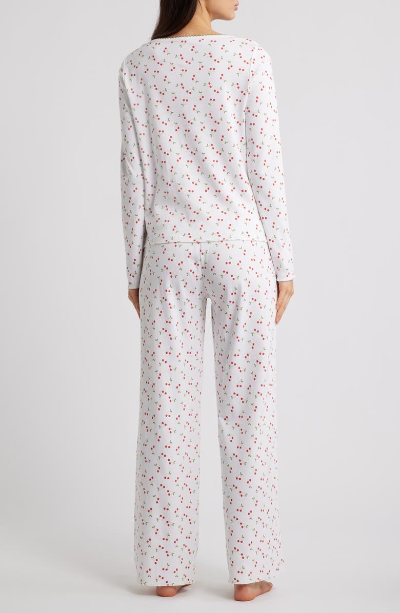 COZYLAND Ellie Cherry Pie Pima Cotton Pajamas, Alternate, color, Cherry Pie
