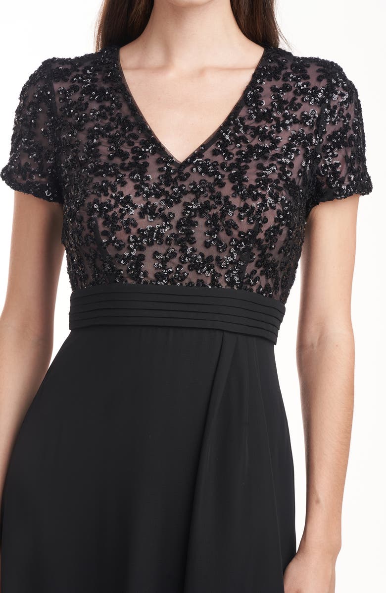 JS Collections Eliana Sequin Mesh Bodice A-Line Gown, Alternate, color,
