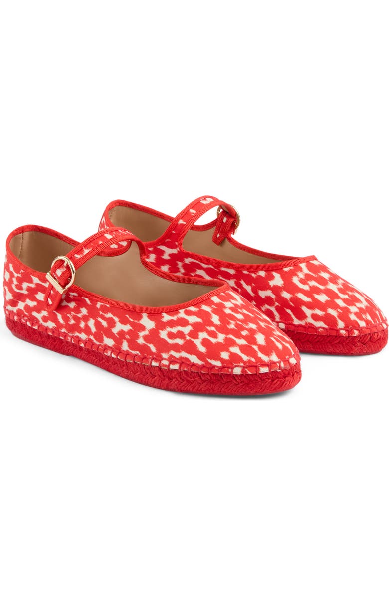 LK Bennett Emmie Mary Jane Espadrille Flat, Main, color, Red
