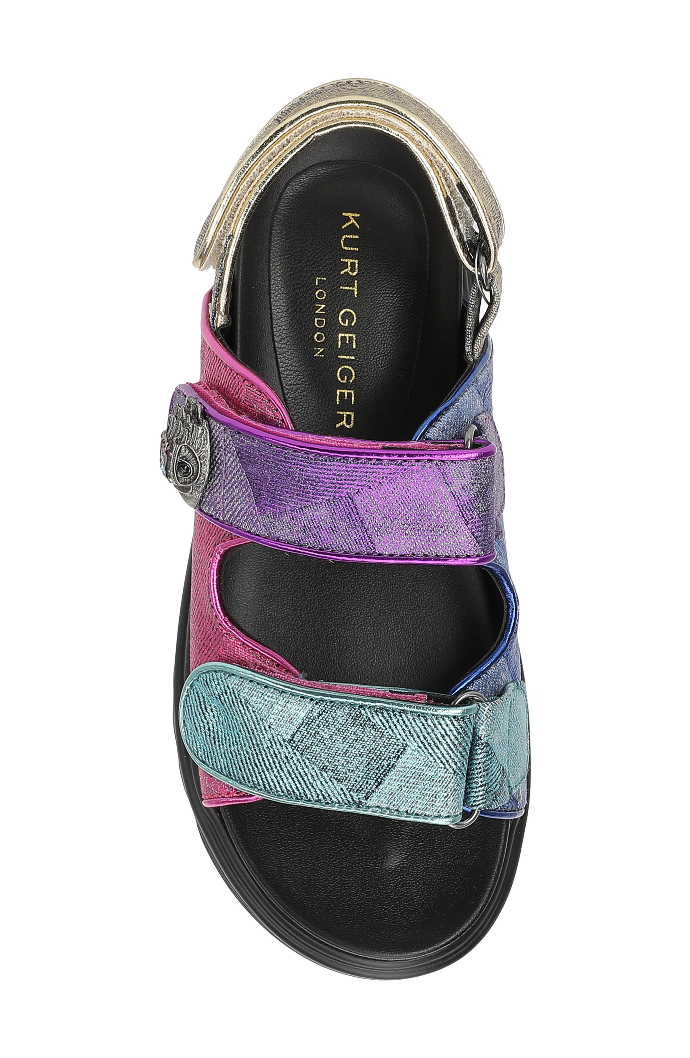 Kurt Geiger London Kids' Mini Orson Slingback Sandal, Alternate, color, Denim/ Multi