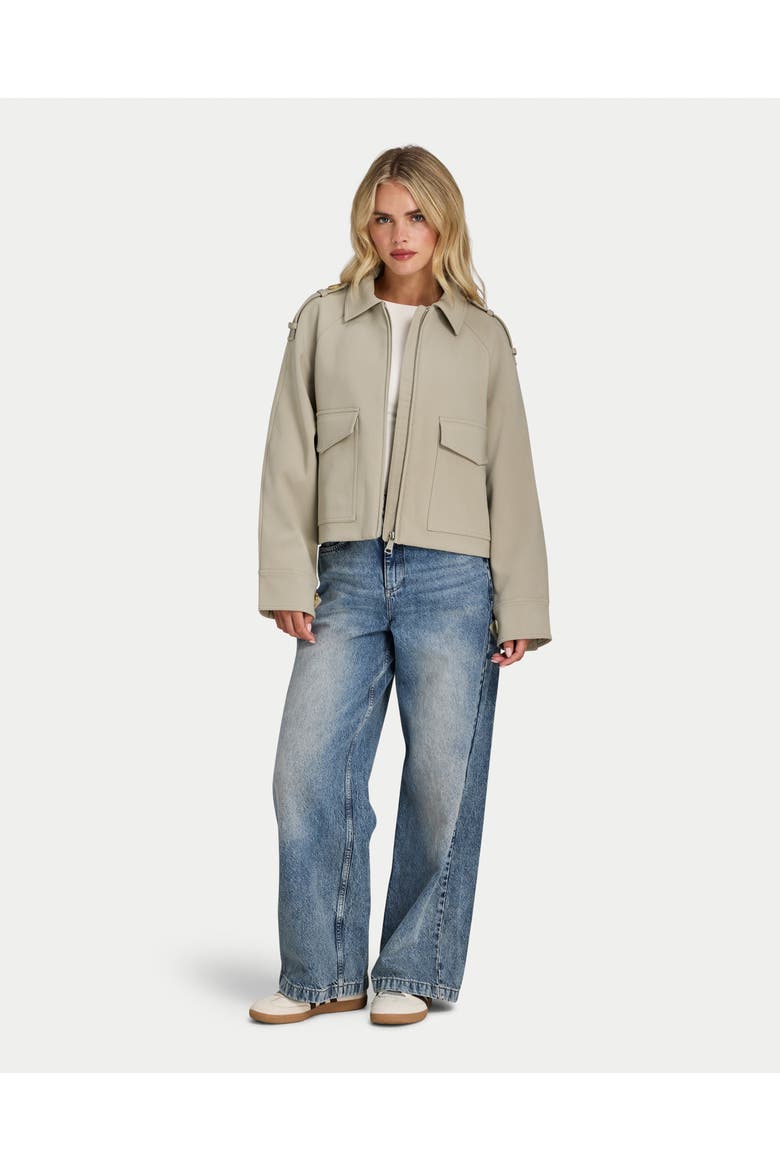 Studio Boxy Fit Cropped Jacket, Alternate, color, Elm