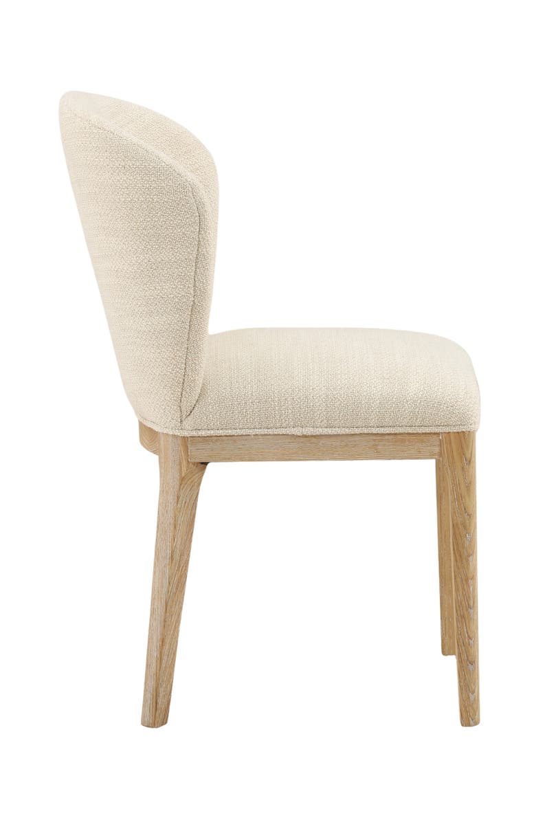 Dovetail Furniture Keiran Upholstered Dining Chair with Ash Wood Frame, Alternate, color, Oatmeal