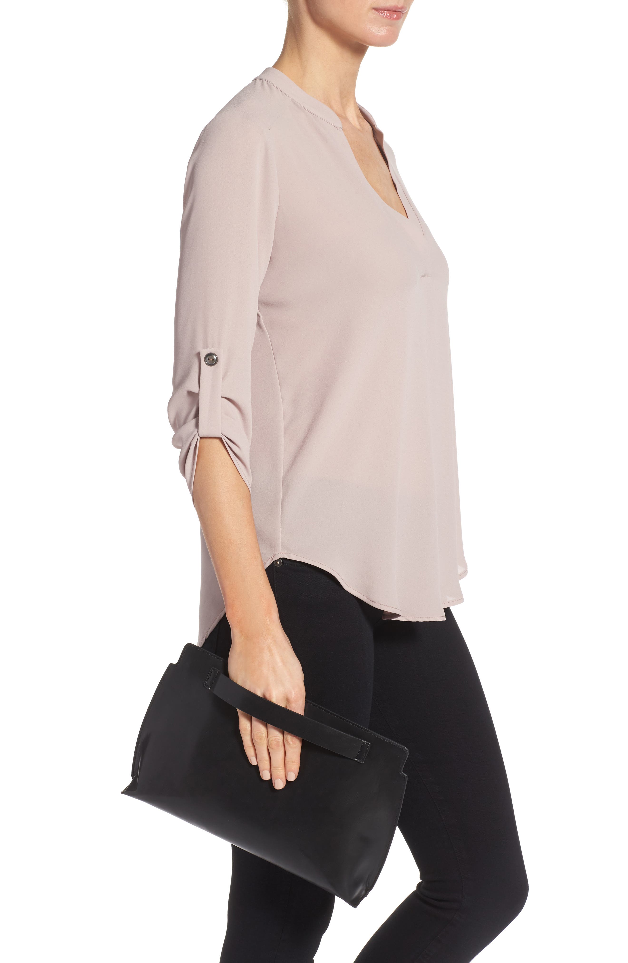 BP. Faux Leather Clutch, Alternate, color, 