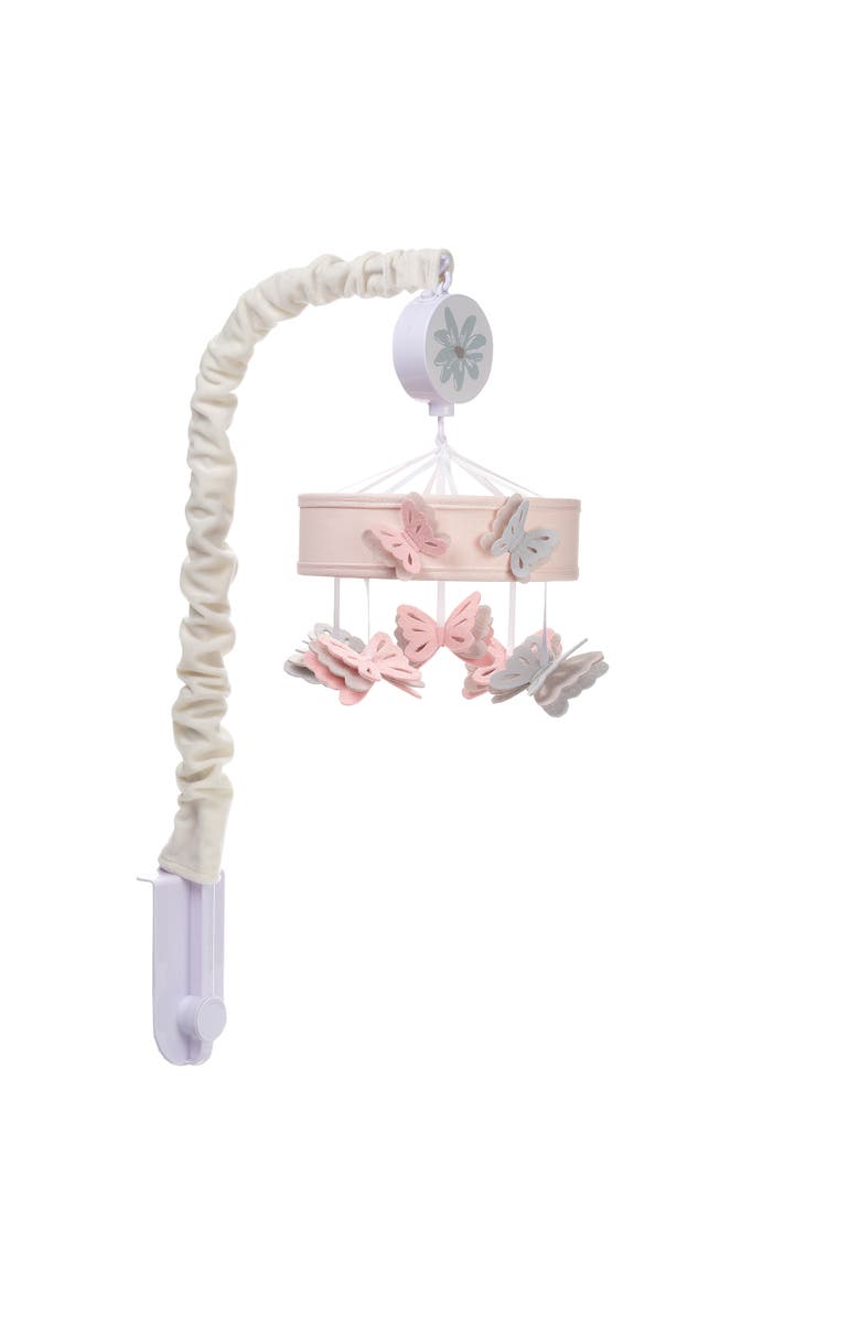 Lambs & Ivy Baby Blooms Butterfly Musical Baby Crib Mobile Soother Toy, Alternate, color, Multicolor