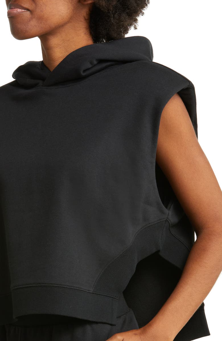 Alo Headliner Crop Sleeveless Hoodie, Alternate, color, 