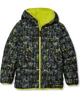 Lands' End Boys Water Resistant Reversible Hooded Jacket
