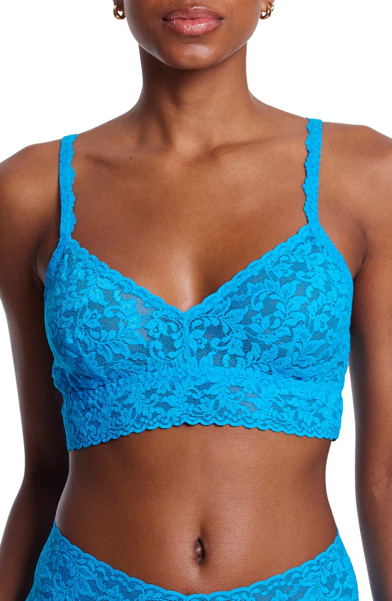 Hanky Panky Retro Longline Bralette, Main, color, Ocean Eyes Blue