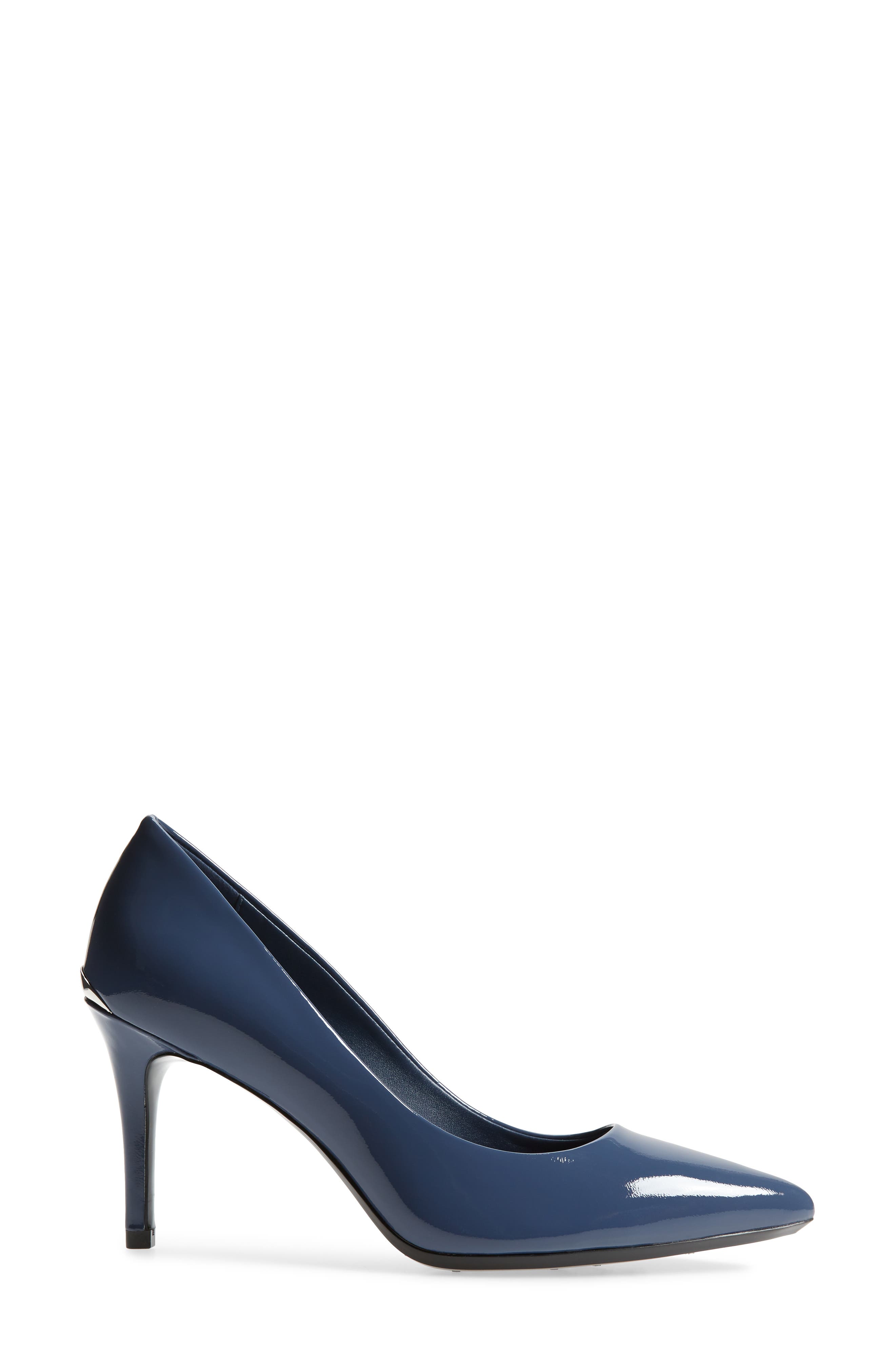Gayle Pointed Toe Pump, Alternate, color, DARK STEEL BLUE LEATHER