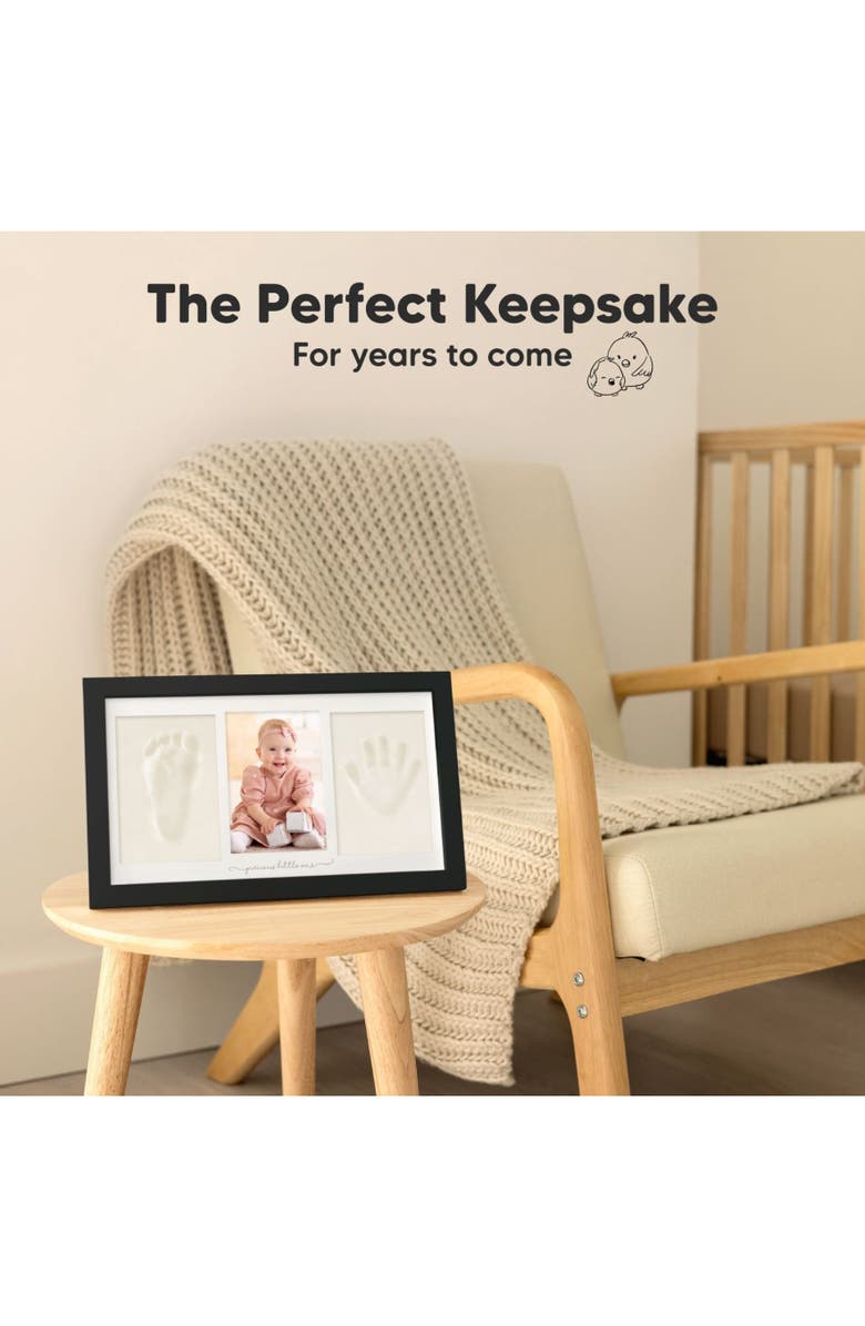 KeaBabies Baby Handprint & Footprint Keepsake Duo Frame, Alternate, color, Onyx Black