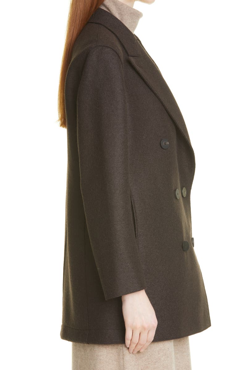 Harris Wharf London Pressed Wool Peacoat, Alternate, color,