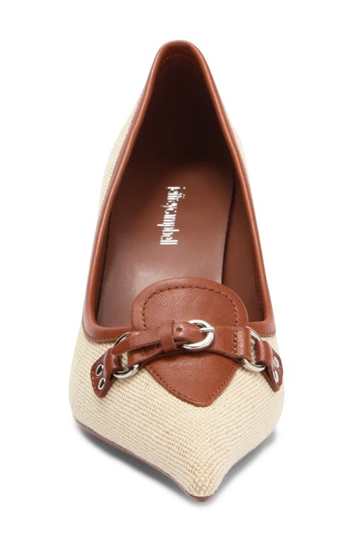 Jeffrey Campbell Walk-thru Pump In Cream Fabric Combo