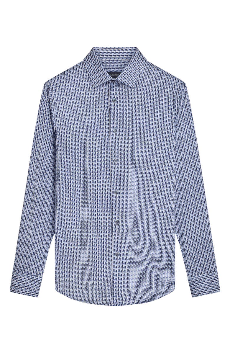 Bugatchi James OoohCotton<sup>®</sup> Geometric Print Button-Up Shirt, Alternate, color,
