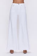 Pistola Izzy High Waist Raw Hem Wide Leg Jeans