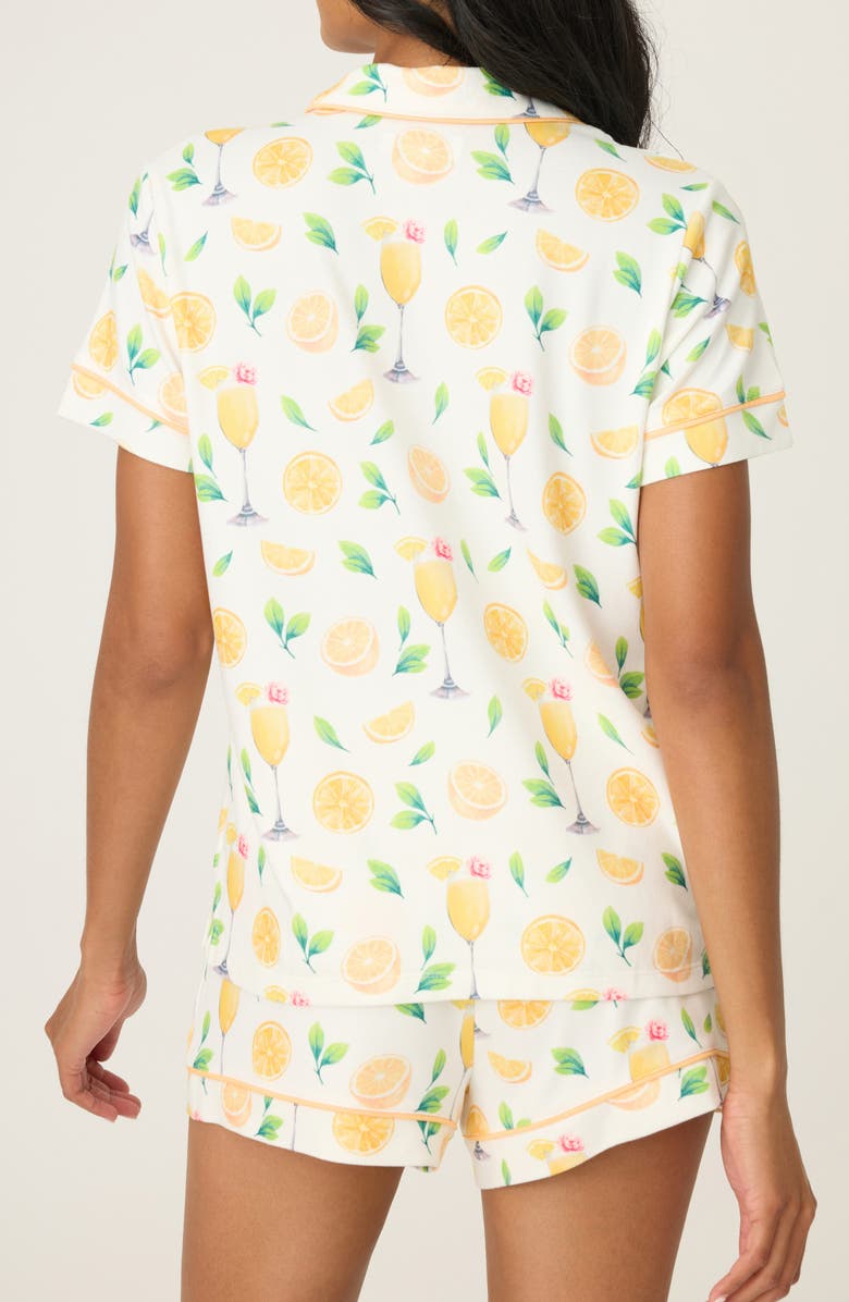 PJ Salvage Mimosa Me Short Pajamas & Headband Set, Alternate, color, Ivory