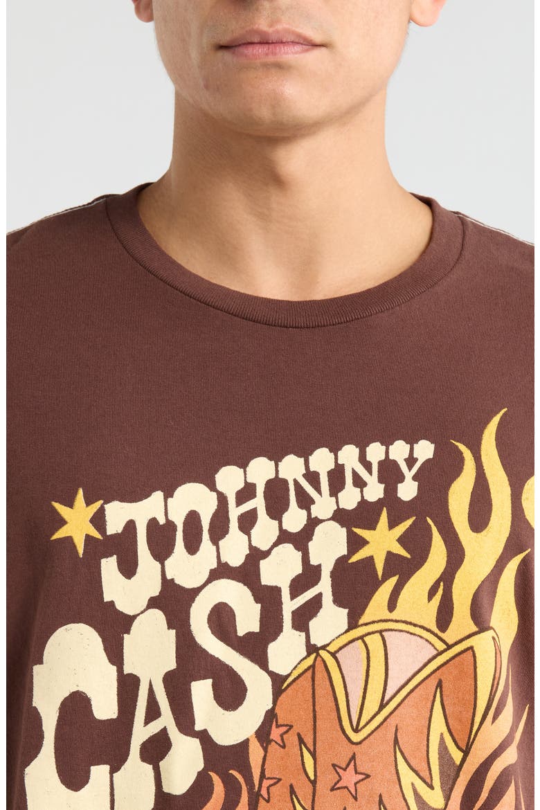 Johnny Cash Boots Graphic T-Shirt, Alternate, color, BROWN PIGMENT DYE