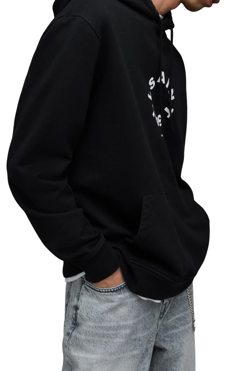 AllSaints Tierra Pullover Graphic Hoodie, Alternate, color,