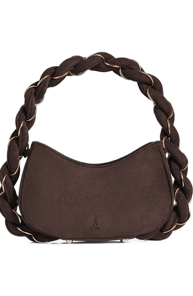 Manière De Voir Somme Suede Handbag, Main, color, Brown