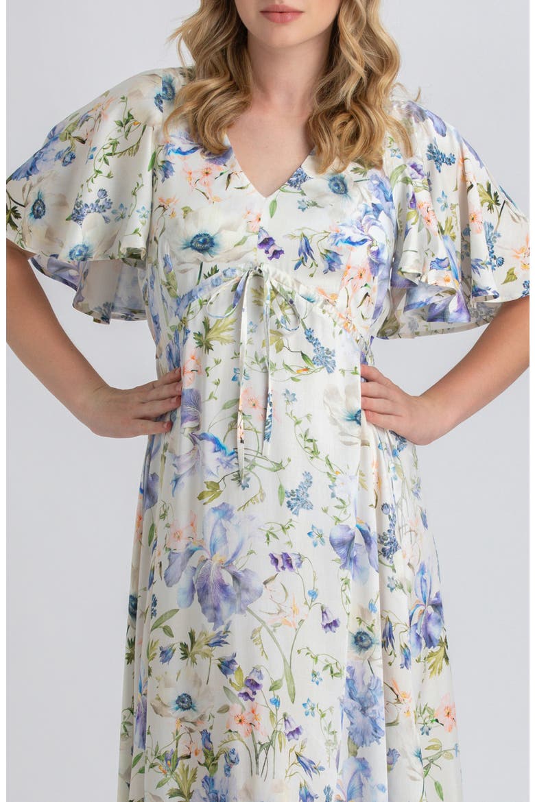 Valentina Floral Maternity Maxi Dress, Alternate, color, IVORY