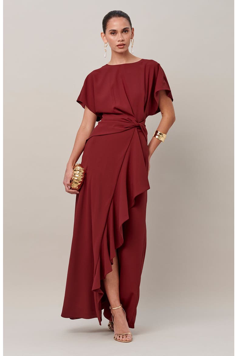 Fionah Midi Dress, Alternate, color, Burgundy