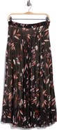 Joie Floral Pleated Midi Skirt