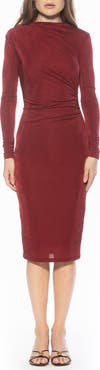 Alexia Admor Kim Bodycon Long Sleeve Midi Dress
