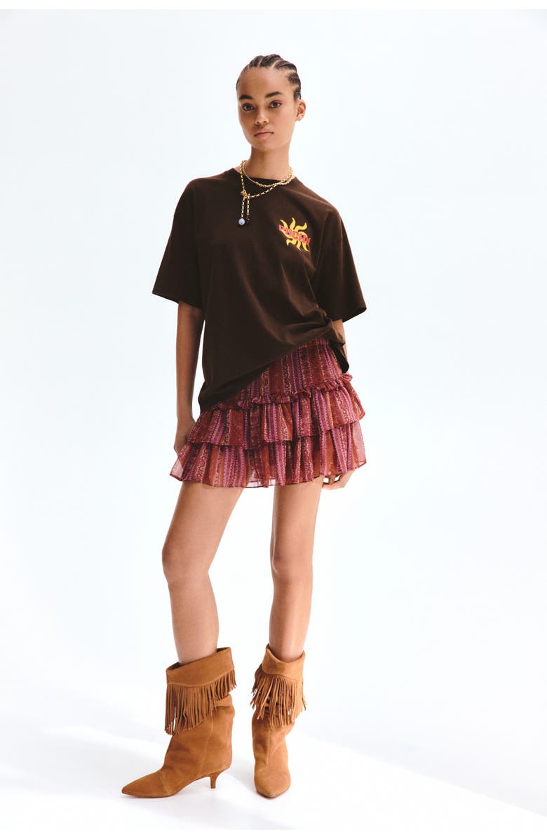 H&M Oversized Print-motif T-shirt, Alternate, color, Dark Brown/Pacha