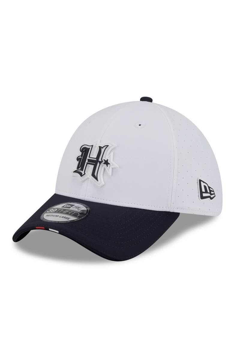 New Era Men's New Era White/Navy Houston Texans 2025 NFL Training Camp 39THIRTY Flex Hat, Main, color, White